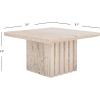 SAFAVIEH Couture Collection – Olivia Black Square Travertine Accent Table, Sculptural Pedestal Display Table (SFV9702C)(Off White)