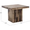 SAFAVIEH Couture Collection – Olivia Brown Marble Accent Table, Tall Square Pedestal Design, Sculptural Statement Piece (SFV9701B)(Brown)