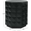 SAFAVIEH Couture Collection – Patty Black Accent Table, Octagonal Side Table, Carved Design, Fully Assembled (SFV7252A)(Black)