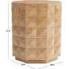 SAFAVIEH Couture Collection – Patty Black Accent Table, Octagonal Side Table, Carved Design, Fully Assembled (SFV7252A)(Natural)