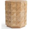 SAFAVIEH Couture Collection – Patty Black Accent Table, Octagonal Side Table, Carved Design, Fully Assembled (SFV7252A)(Natural)