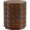 SAFAVIEH Couture Collection – Patty Black Accent Table, Octagonal Side Table, Carved Design, Fully Assembled (SFV7252A)(Walnut)