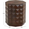 SAFAVIEH Couture Collection – Patty Black Accent Table, Octagonal Side Table, Carved Design, Fully Assembled (SFV7252A)(Walnut)