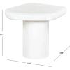 SAFAVIEH Couture Collection – Rhianna White Concrete Accent Table, Sculptural Side Table, Modern Design (SFV2608A)(White)