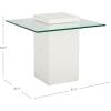 SAFAVIEH Couture Collection – Sophibeth Ivory Concrete and Glass Accent Table, Contemporary Modern Side Table, Sculptural Display Design (SFV2610A)(Ivory/Clear)