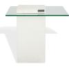 SAFAVIEH Couture Collection – Sophibeth Ivory Concrete and Glass Accent Table, Contemporary Modern Side Table, Sculptural Display Design (SFV2610A)(Ivory/Clear)