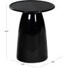 SAFAVIEH Couture Collection – Stephan Olive Green Concrete Accent Table, Sculptural High Gloss Finish, Modern Round Top, Fully Assembled (SFV2617B)(Black)