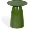 SAFAVIEH Couture Collection – Stephan Olive Green Concrete Accent Table, Sculptural High Gloss Finish, Modern Round Top, Fully Assembled (SFV2617B)(Olive Green)