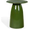 SAFAVIEH Couture Collection – Stephan Olive Green Concrete Accent Table, Sculptural High Gloss Finish, Modern Round Top, Fully Assembled (SFV2617B)(Olive Green)