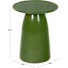 SAFAVIEH Couture Collection – Stephan Olive Green Concrete Accent Table, Sculptural High Gloss Finish, Modern Round Top, Fully Assembled (SFV2617B)(Olive Green)