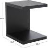 SAFAVIEH Couture Collection – Tawney Black Accent Table, C-Shaped Side Table, Modern Minimalist Design (SFV1317A)(Black)