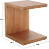 SAFAVIEH Couture Collection – Tawney Black Accent Table, C-Shaped Side Table, Modern Minimalist Design (SFV1317A)(Natural)