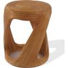 SAFAVIEH Couture Collection – Tyleigh Natural Round Rattan Accent Table, Fully Assembled Sculptural Side Table for Living Room, Bedroom or Lounge Space (CWK3029A)(Natural)