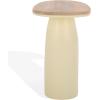 SAFAVIEH Couture Collection – Veronica Wood & Lacquer Accent Table, Modern Organic Style, Sculptural Pedestal Design (SFV5787A)(Natural/White)