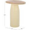 SAFAVIEH Couture Collection – Veronica Wood & Lacquer Accent Table, Modern Organic Style, Sculptural Pedestal Design (SFV5787A)(Natural/White)