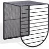 SAFAVIEH Couture Collection – Viktoria Blue Metal Accent Table, Sculptural Modern Side Table, Geometric Cutout Design, Fully Assembled (SFV6808B)(Black)