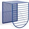 SAFAVIEH Couture Collection – Viktoria Blue Metal Accent Table, Sculptural Modern Side Table, Geometric Cutout Design, Fully Assembled (SFV6808B)(Blue)