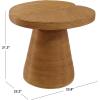 SAFAVIEH Couture Collection – Vyvianna Natural Rattan Pedestal Accent Table, Fully Assembled Round Side Table for Living Room, Bedroom or Lounge Space (CWK3031A)(Natural)