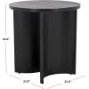 SAFAVIEH Couture Collection Audriella Natural Brown Round Top Accent Table(Black)