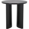 SAFAVIEH Couture Collection Audriella Natural Brown Round Top Accent Table(Black)