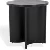 SAFAVIEH Couture Collection Audriella Natural Brown Round Top Accent Table(Black)