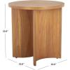 SAFAVIEH Couture Collection Audriella Natural Brown Round Top Accent Table(Natural)