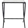 SAFAVIEH Couture Collection Debbie White/Brass Square Metal Accent Table (Fully Assembled)(Black/White)