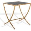 SAFAVIEH Couture Collection Debbie White/Brass Square Metal Accent Table (Fully Assembled)(Brass/Black)