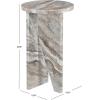 SAFAVIEH Couture Collection Devlin Red Marble Drink Table (Fully Assembled)(Brown)