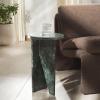 SAFAVIEH Couture Collection Devlin Red Marble Drink Table (Fully Assembled)(Green)