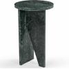 SAFAVIEH Couture Collection Devlin Red Marble Drink Table (Fully Assembled)(Green)