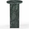 SAFAVIEH Couture Collection Devlin Red Marble Drink Table (Fully Assembled)(Green)