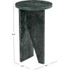 SAFAVIEH Couture Collection Devlin Red Marble Drink Table (Fully Assembled)(Green)