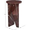 SAFAVIEH Couture Collection Devlin Red Marble Drink Table (Fully Assembled)(Red)