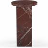 SAFAVIEH Couture Collection Devlin Red Marble Drink Table (Fully Assembled)(Red)
