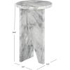 SAFAVIEH Couture Collection Devlin Red Marble Drink Table (Fully Assembled)(White)