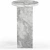 SAFAVIEH Couture Collection Devlin Red Marble Drink Table (Fully Assembled)(White)