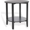 SAFAVIEH Couture Collection Leonardi Natural Brown Round Top Accent Table(Black)