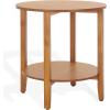 SAFAVIEH Couture Collection Leonardi Natural Brown Round Top Accent Table(Natural)