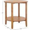 SAFAVIEH Couture Collection Leonardi Natural Brown Round Top Accent Table(Natural)