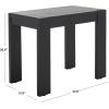 SAFAVIEH Couture Collection Nikole Natural Brown Rectangle Accent Table(Black)