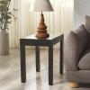SAFAVIEH Couture Collection Nikole Natural Brown Rectangle Accent Table(Black)