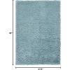 SAFAVIEH Flokati Shag Collection Area Rug – 6’7″ x 9′, Beige, Solid Design, Non-Shedding & Easy Care, 2.75-inch Thick Ideal for High Traffic Areas in Living Room, Bedroom (FLK950E)(Blue)