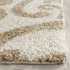 SAFAVIEH Florida Shag Collection Area Rug – 5’3″ x 7’6″, Grey & Beige, Damask Design, Non-Shedding & Easy Care, 1.2-inch Thick Ideal for High Traffic Areas in Living Room, Bedroom (SG462-8013)(Cream/Beige)