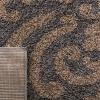 SAFAVIEH Florida Shag Collection Area Rug – 5’3″ x 7’6″, Grey & Beige, Damask Design, Non-Shedding & Easy Care, 1.2-inch Thick Ideal for High Traffic Areas in Living Room, Bedroom (SG462-8013)(Grey/Beige)