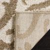 SAFAVIEH Florida Shag Collection Area Rug – 5’3″ x 7’6″, Grey & Beige, Damask Design, Non-Shedding & Easy Care, 1.2-inch Thick Ideal for High Traffic Areas in Living Room, Bedroom (SG462-8013)(Cream/Beige)