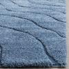 SAFAVIEH Florida Shag Collection Area Rug – 8’6″ x 12′, Dark Blue & Cream, Non-Shedding & Easy Care, 1.2-inch Thick Ideal for High Traffic Areas in Living Room, Bedroom (SG472-6511)(Light Blue/Blue)