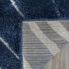 SAFAVIEH Florida Shag Collection Area Rug – 8’6″ x 12′, Dark Blue & Cream, Non-Shedding & Easy Care, 1.2-inch Thick Ideal for High Traffic Areas in Living Room, Bedroom (SG472-6511)(Dark Blue/Cream)