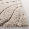 SAFAVIEH Florida Shag Collection Area Rug – 8’6″ x 12′, Dark Blue & Cream, Non-Shedding & Easy Care, 1.2-inch Thick Ideal for High Traffic Areas in Living Room, Bedroom (SG472-6511)(Cream/Beige)
