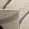 SAFAVIEH Florida Shag Collection Area Rug – 8’6″ x 12′, Dark Blue & Cream, Non-Shedding & Easy Care, 1.2-inch Thick Ideal for High Traffic Areas in Living Room, Bedroom (SG472-6511)(Cream/Light Blue)